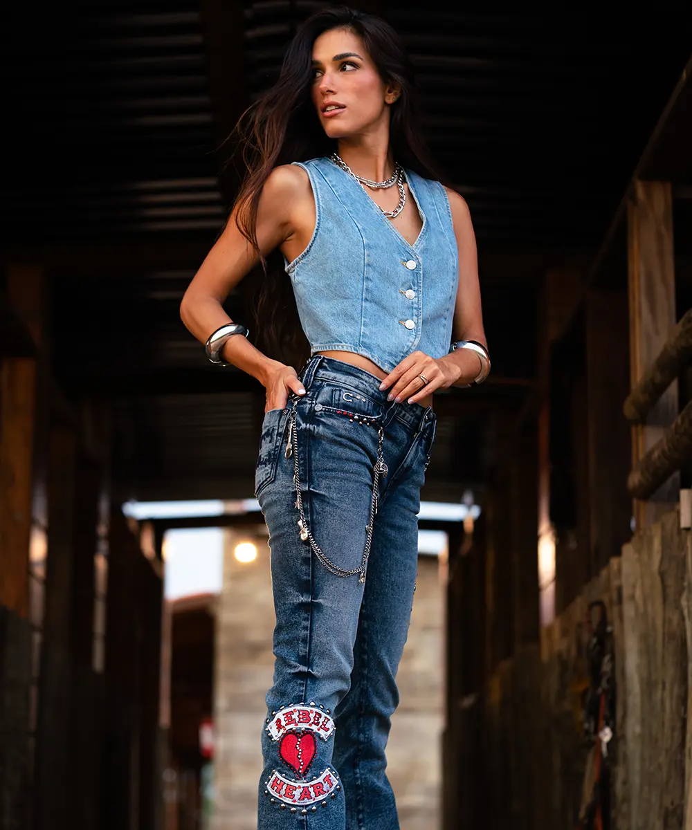 Calça Flare 3D Online-4
